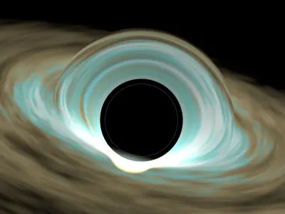 3D Black Hole Model  Exploration of Space-Time Distortion Low-poly 3D model