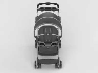 Baby stroller 3D model 3D model shop