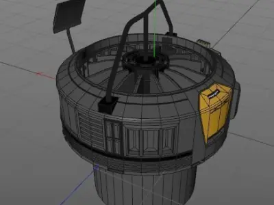 3D concept fan - Low poly Low-poly 3D model