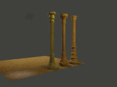 Antic Assets Pack  Free low-poly 3D model