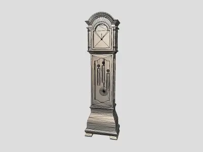 Floor Clock Low-poly 3D model
