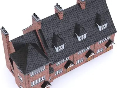 English Brick House 09 Low-poly 3D model
