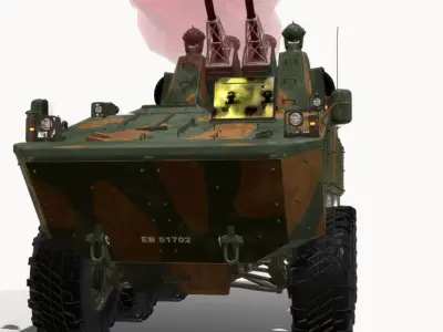 guarani 6x6 x br Low-poly 3D model