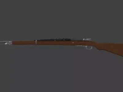 Mauser Modelo 1909  Rifle Historico Low Poly Low-poly 3D model