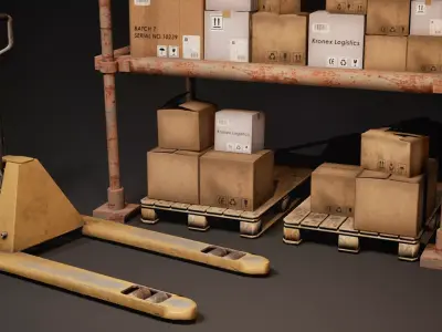 Warehouse Props Pack Low-poly 3D model buy