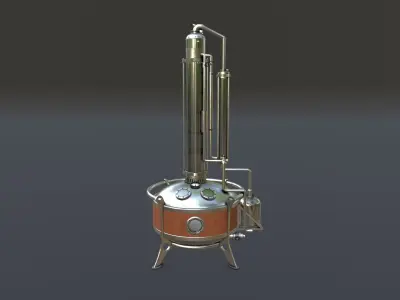 Old Distiller Low-poly 3D model