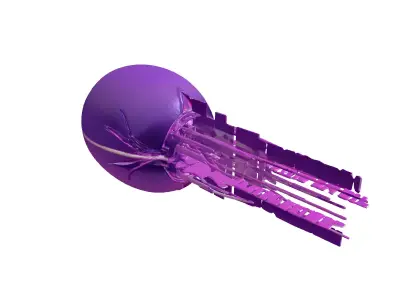 Glowing Purple Energy Sphere 3D model