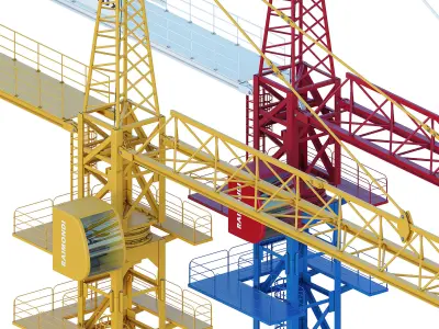 Tower crane corona 3D model