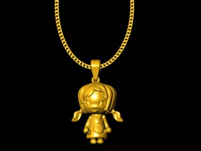 Kids pendant charms - one inch pendant 3D print model buy