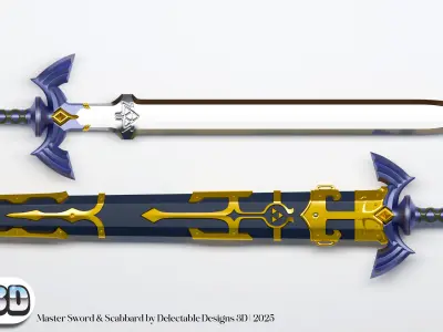 Master Sword - Super High-Poly - Life-Size 3D model