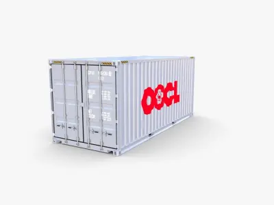 20ft Shipping Container OOCL 3D model