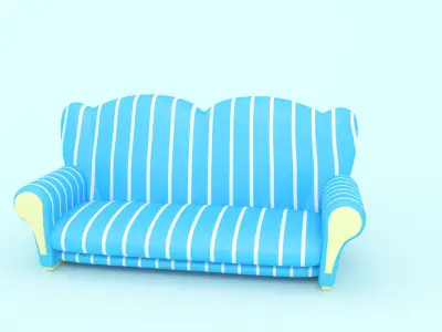 Cartoon Boy room - Low-poly 3D model Low-poly 3D model