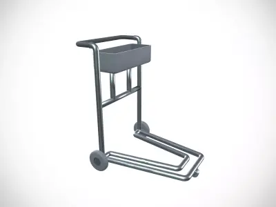 Luggage Trolley Low-poly 3D model purchase