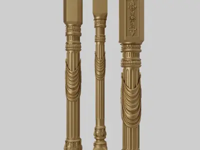 Balusters collection part 2 Free 3D model