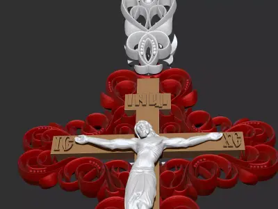 Jesus Cross - pendant 3D print model