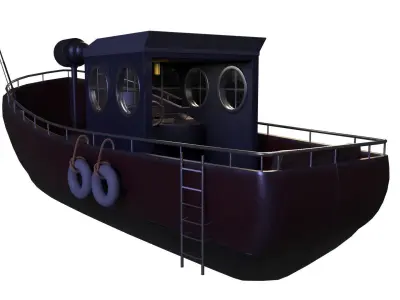 Watercraft Boat Cartoon Ship Free 3D model