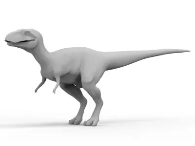 Dinosaur Base Mesh Low-poly 3D model
