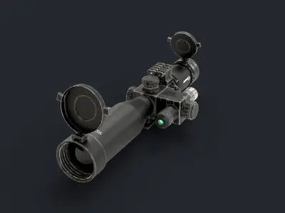 Optical Scope Low-poly 3D model