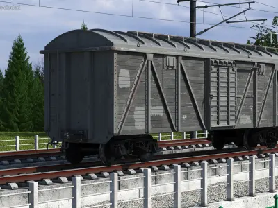 Cargo Wagon Black 3D model