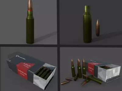 Cartridges collection bullet 3D Model Pack