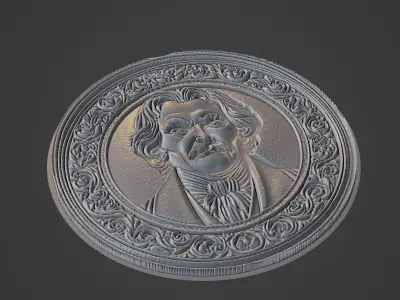 Hegel Medallion 3D print model