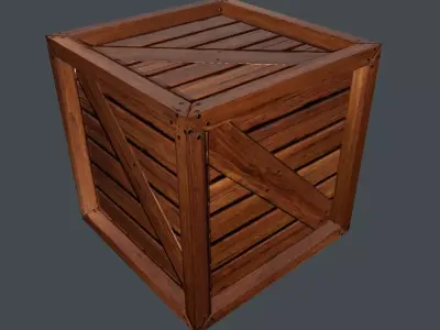 Crate - PBR wooden 3D model
