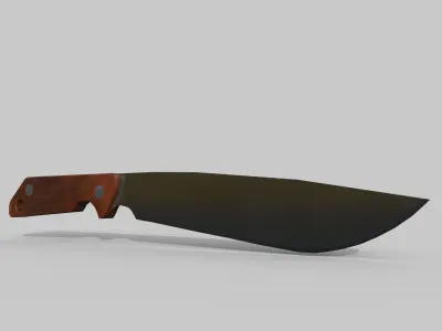 Kitchen knife Low-poly 3D model