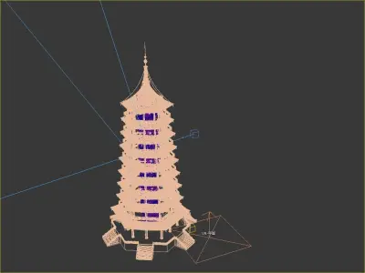 Chinese Ancient Pagoda pagoda 3D model purchase