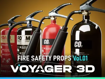 Fire Safety Building Equipment Low-poly 3D model