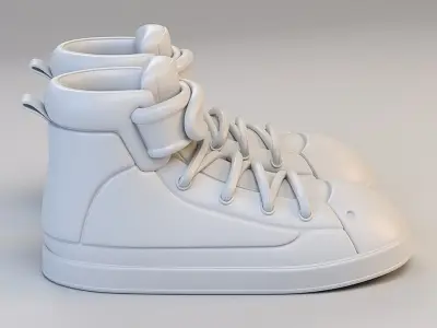 Cartoon Basketball Shoes 3D model purchase