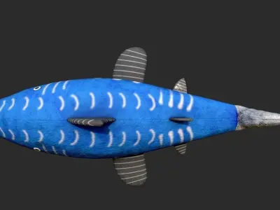 Shark Plush toy Low-poly 3D model