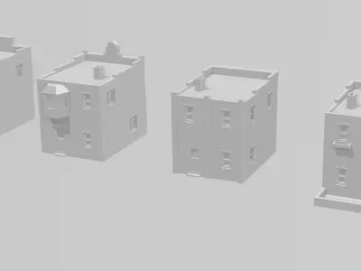 Classic City Shop Set - Storefront Swappable by Outland Models 3D print model