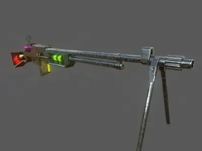 Steampunk Browning Automatic Rifle M1918 3D model