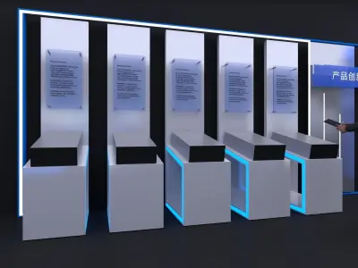 Modular Exhibition Systemdisplay stand  booth  3D model