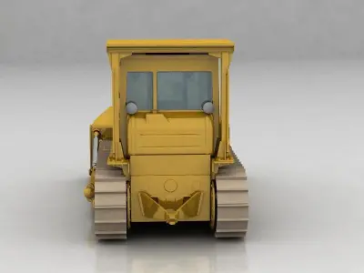 Bulldozer for construction sight 3D model
