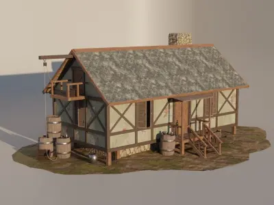 Medieval tavern 3D model