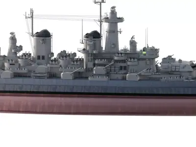 WW2 US NAVY Montana class battleship 3D model
