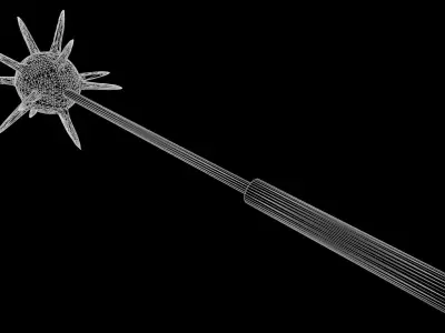 Spiked Mace Low-poly 3D model purchase