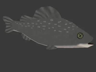cartoon fish Low-poly 3D model