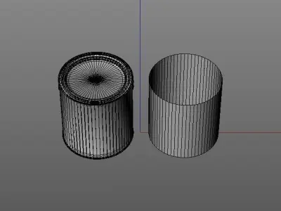 Half gallon paint can with plastic handle  3D model
