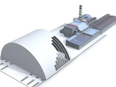 Chernobyl Reactor Containment Shelter 3D model