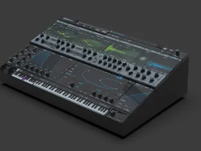 3D model of a synthesiser inspired by the Serum2 VST plugin 3D model