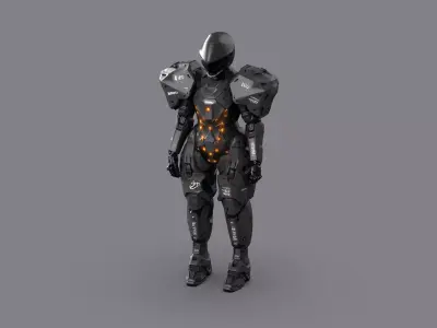 Night City Character Resident 3D model buy