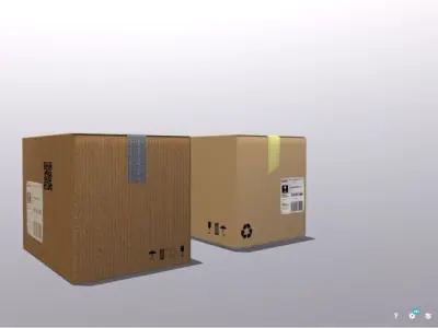 Boxes 400X300X300 Low-poly 3D model