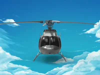 Bell 407 helicopter 3D model