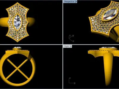 Antique Ring 3dm file 3D print model