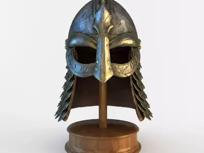 Viking Helmet 3D model 8