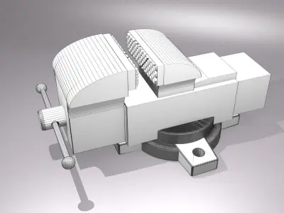 BENCH- MOUNTED VICE 3D model