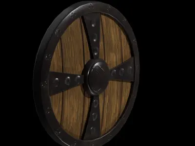 shield Low-poly 3D model 3