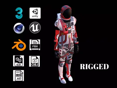 Astronaut Spacesuit Singapore 3D model